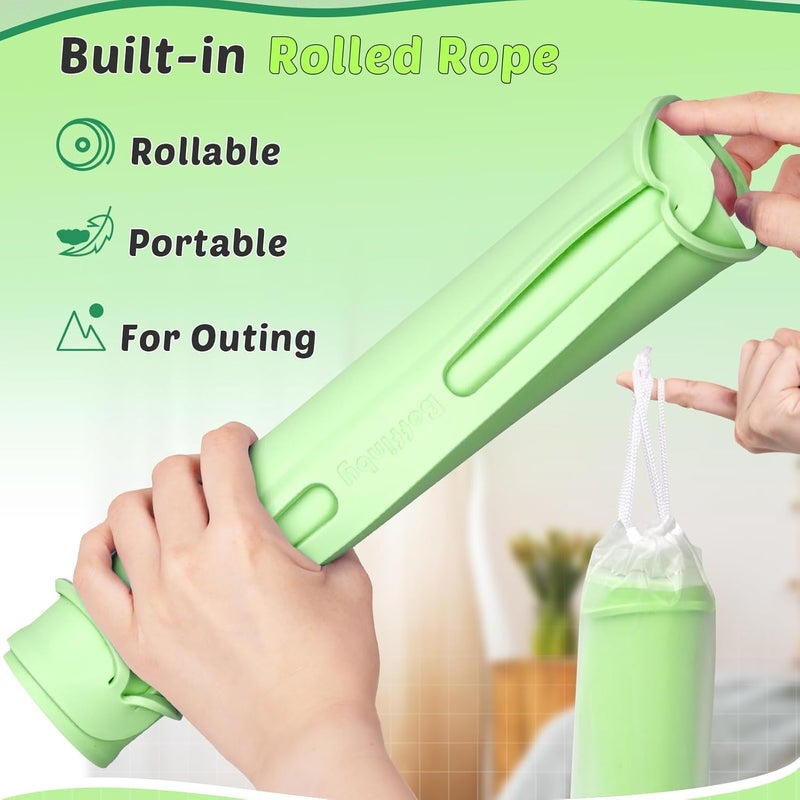Boffinby Silicone Placemats for Baby & Kid, Eating Mat with Teething Edge Bumper, Rollable Travel Baby Mat with Built-in Rope, Green - Image 4